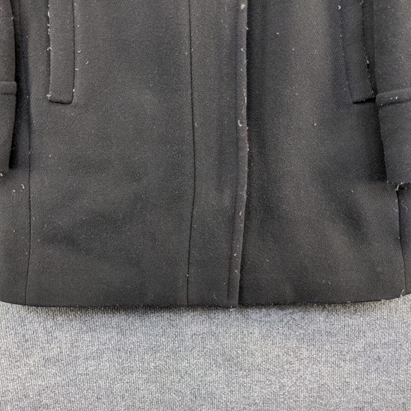 J. Crew Stadium Cloth by Nello Gori Women's Full Zip Coat Black 16 Wool Blend - Picture 4 of 14